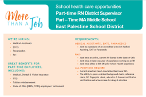 Part-time Health Care Positions Available